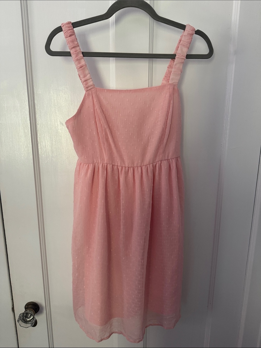Andree Pink Mini Dress with Ruffled Straps
